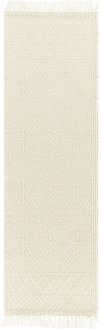 Ramsbury Beige Trellis Wool Rug
