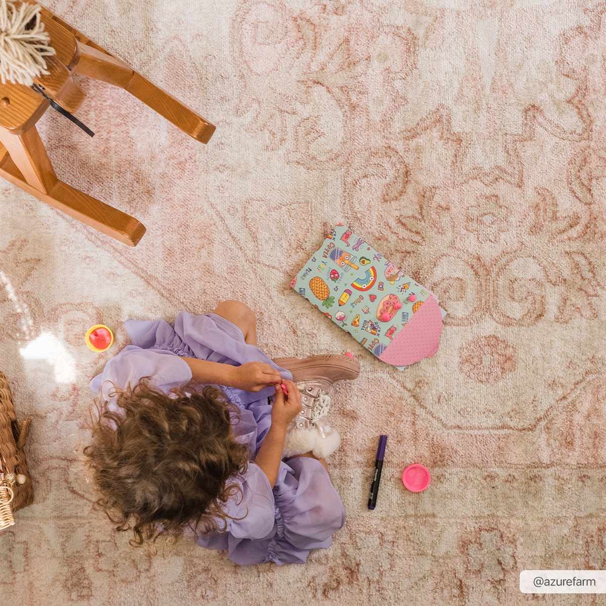 Snead Pink Floral Rug