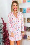 Love Salve Pink Sleep Dress Women's Soft Loungewear